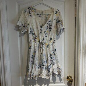 Gentle Fawn Floral Wrap-Style Mini Dress – Size S
